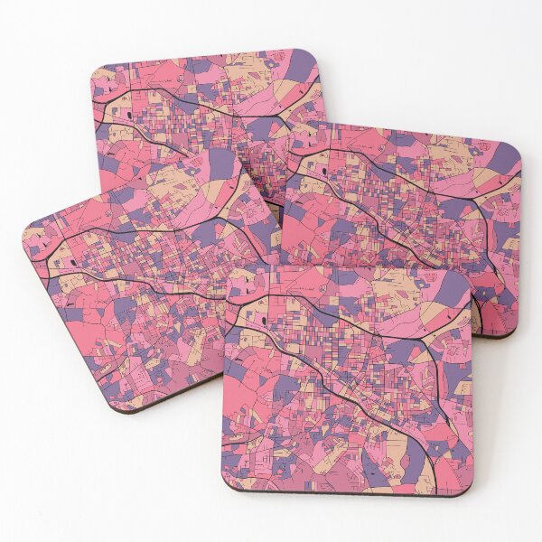 Item preview, Durham Map Pattern in Purple & Pink designed and sold by PatternMaps.