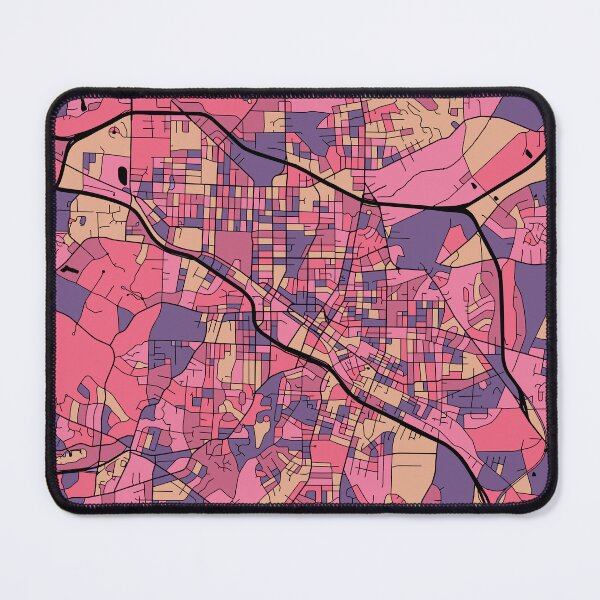 Item preview, Durham Map Pattern in Purple & Pink designed and sold by PatternMaps.