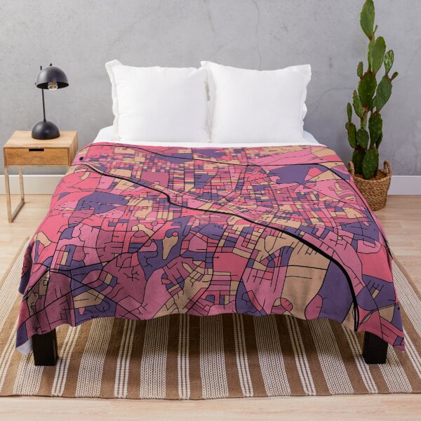 Item preview, Durham Map Pattern in Purple & Pink designed and sold by PatternMaps.