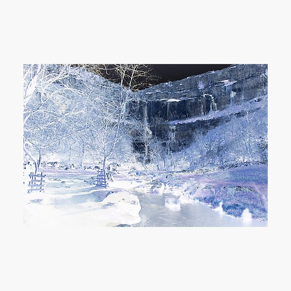 Malham Cove in Ice Photographic Print