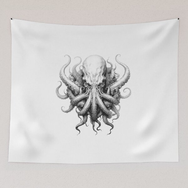 Item preview, Fantasy monster octopus squid giant squid deep sea designed and sold by Tomioka-Art.