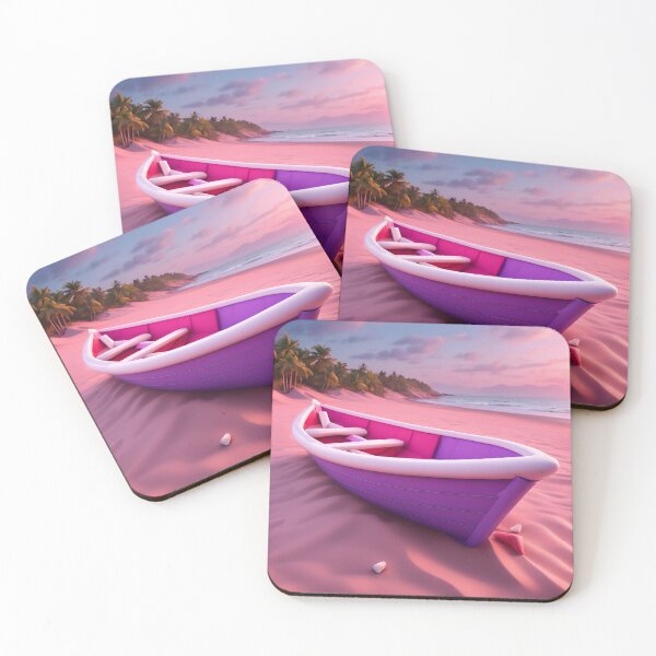 Item preview, Pink Boat on the Beach designed and sold by Everythingstakn.