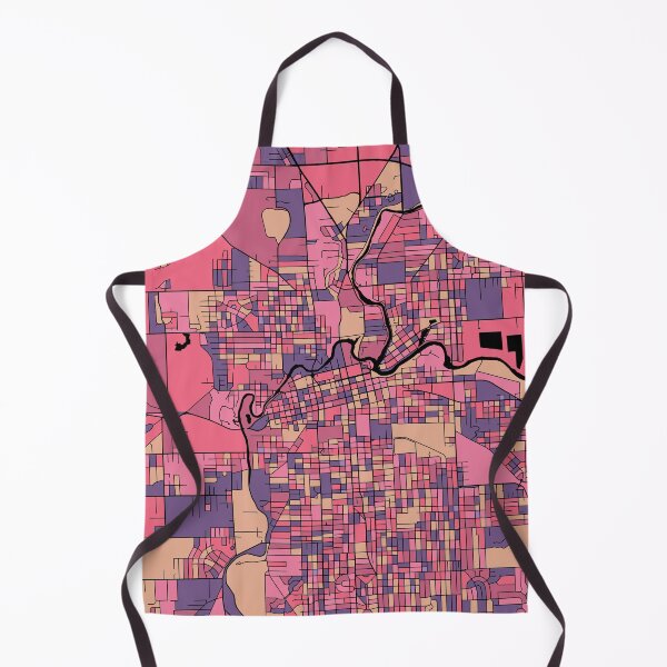 Item preview, Fort Wayne Map Pattern in Purple & Pink designed and sold by PatternMaps.
