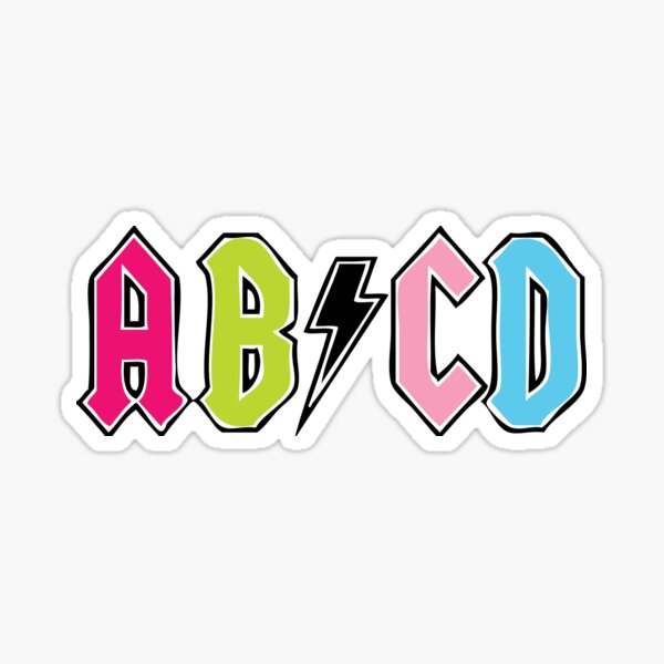 AB/CD - For Rock kids Sticker