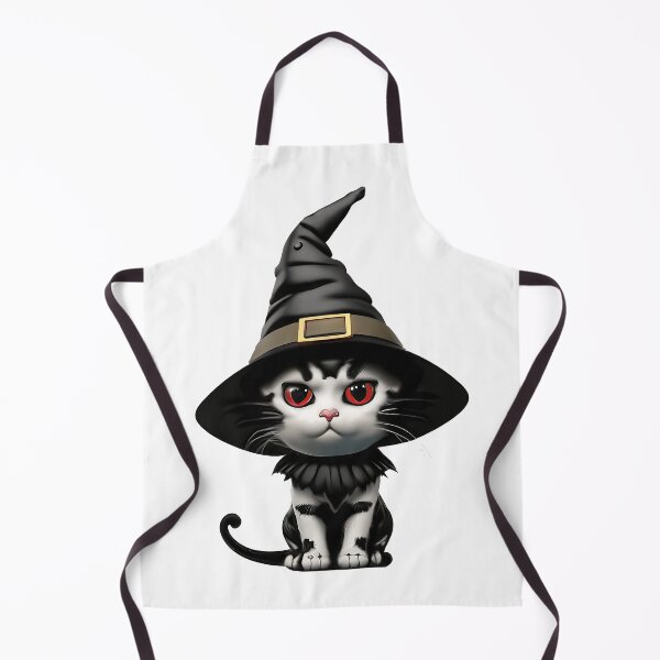 Item preview, Red eyes cat in witch costume sitting alone. designed and sold by PhotoSticker-YY.