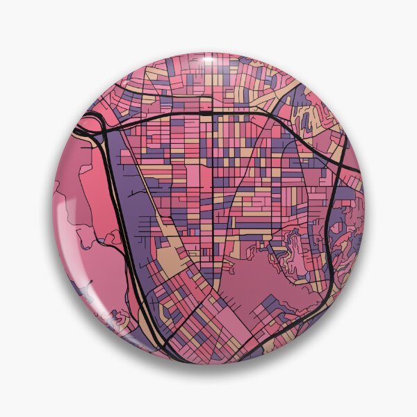 Item preview, Glendale Map Pattern in Purple & Pink designed and sold by PatternMaps.