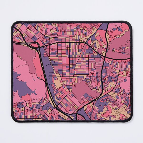 Item preview, Glendale Map Pattern in Purple & Pink designed and sold by PatternMaps.