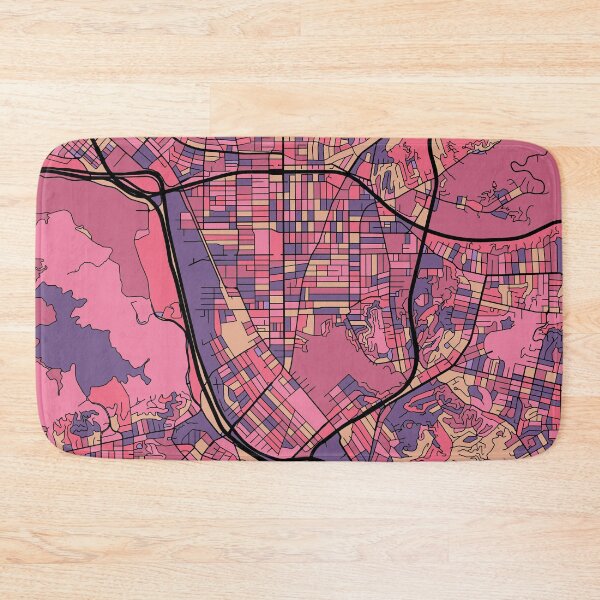 Item preview, Glendale Map Pattern in Purple & Pink designed and sold by PatternMaps.