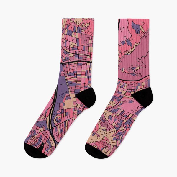 Item preview, Glendale Map Pattern in Purple & Pink designed and sold by PatternMaps.