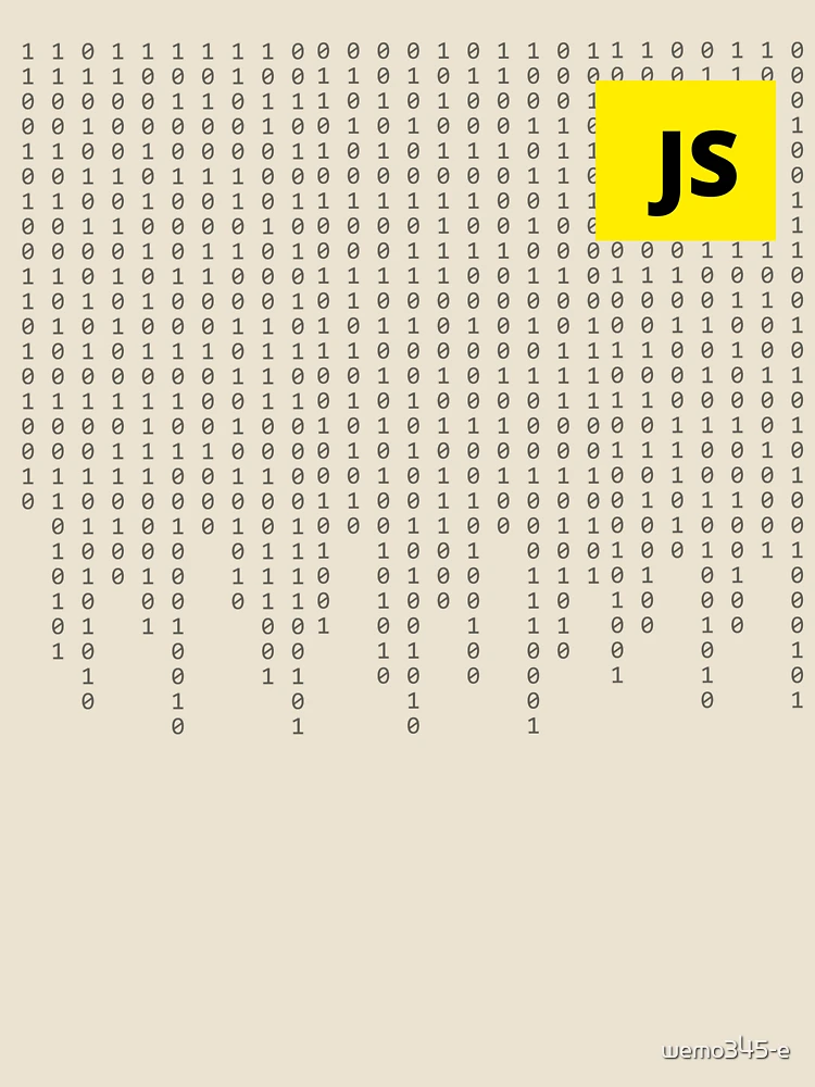 Thumbnail 4 of 4, Relaxed T-Shirt, JavaScript designed and sold by wemo345-e.