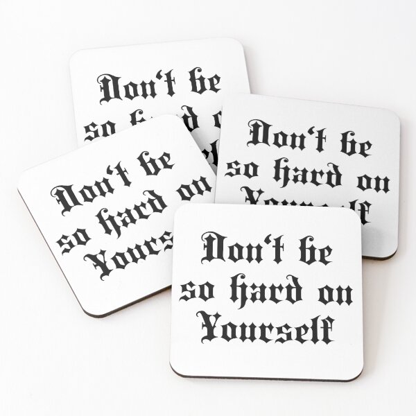 Item preview, Don't be so hard on Yourself | Stylish Goth Typography designed and sold by ProdbyNiECO.