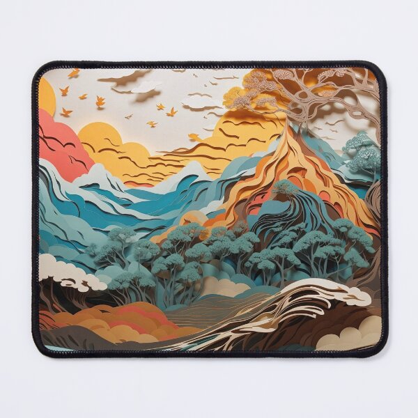 Item preview, Orange Mountain Scene designed and sold by Glenburn Graphics.