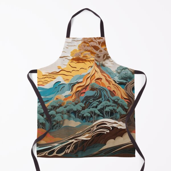 Aperçu de l'œuvre Orange Mountain Scene créée et vendue par Glenburn Graphics.