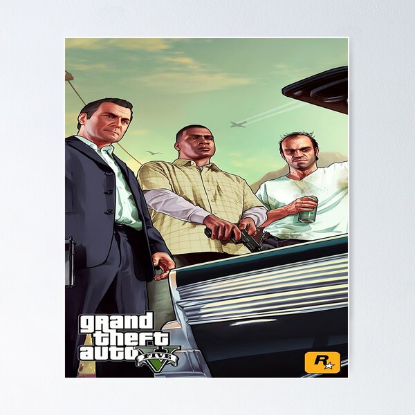 GTA San Andreas Poster Adesivo A3 (29,7x42cm), GTA SA, Grand Theft Auto  GAME JOGO