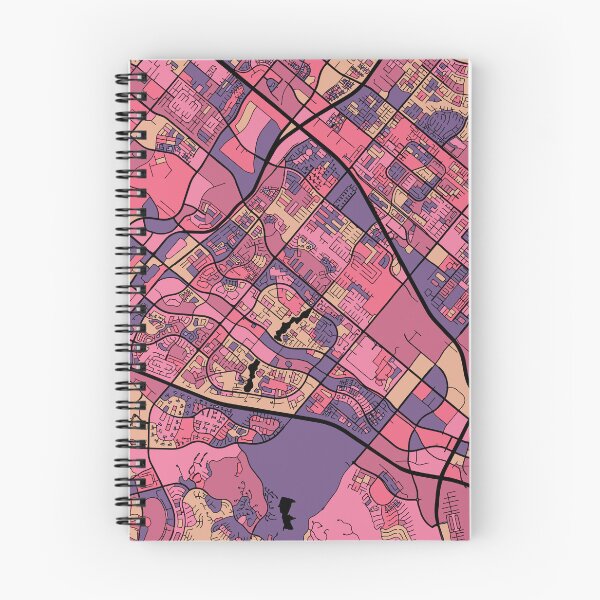 Item preview, Irvine Map Pattern in Purple & Pink designed and sold by PatternMaps.