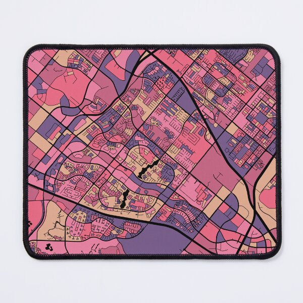 Item preview, Irvine Map Pattern in Purple & Pink designed and sold by PatternMaps.