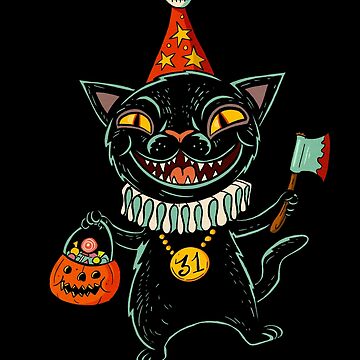 Artwork thumbnail, Happy Halloween - black cat by rudyfaber