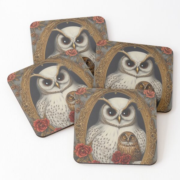 Item preview, Snowy Owl Portrait Dark Aesthetic Magic Academia designed and sold by Yellowriversss.