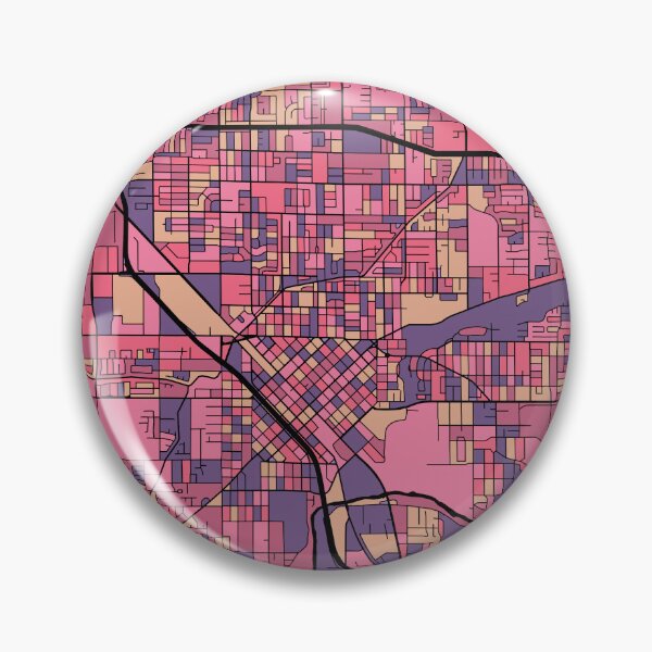 Item preview, Modesto Map Pattern in Purple & Pink designed and sold by PatternMaps.
