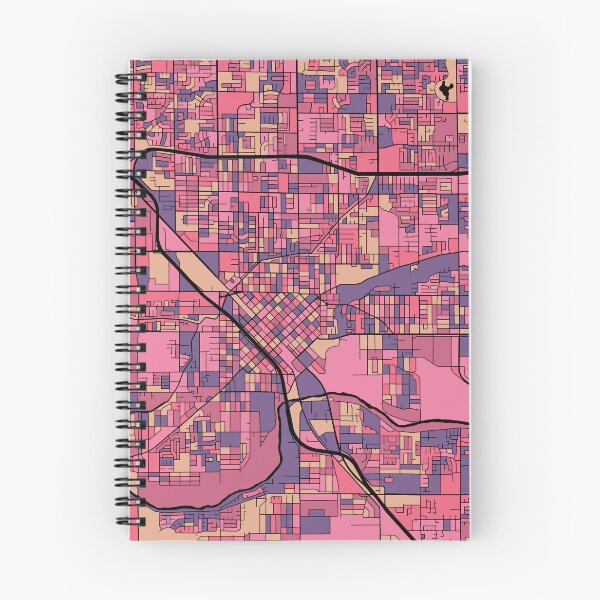 Item preview, Modesto Map Pattern in Purple & Pink designed and sold by PatternMaps.