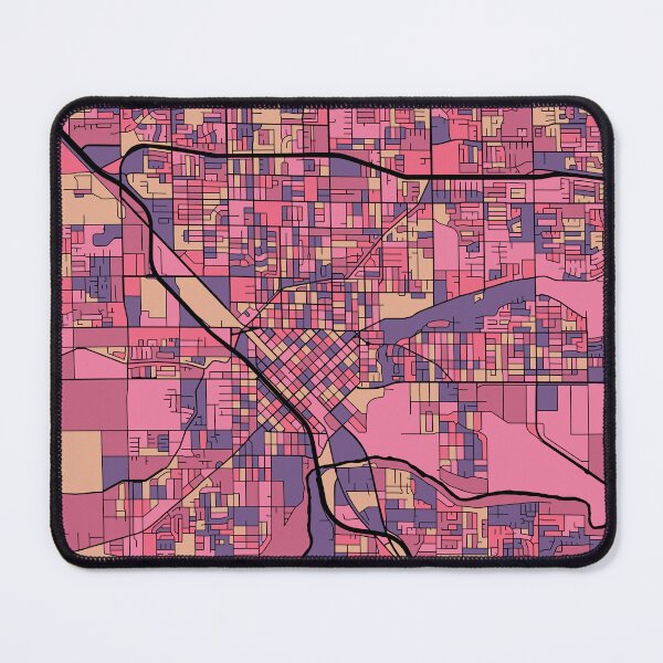 Item preview, Modesto Map Pattern in Purple & Pink designed and sold by PatternMaps.