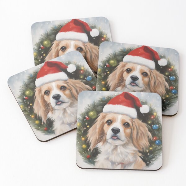 Item preview, Cute Christmas Golden Beagle Dog designed and sold by PetArt  ⭐⭐⭐⭐⭐.