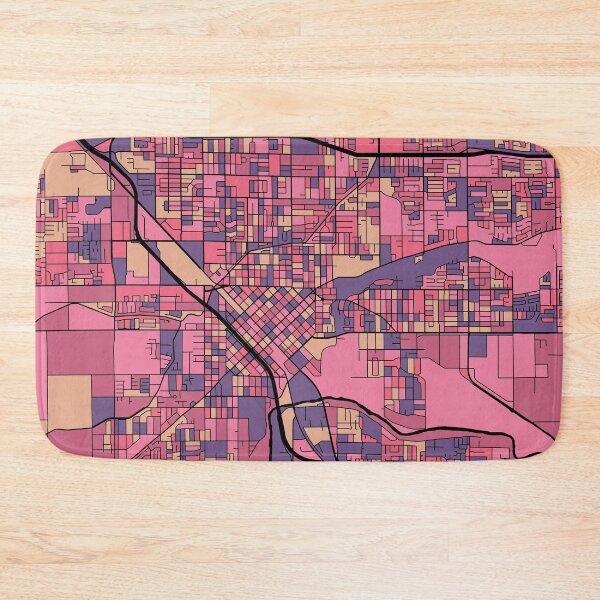 Item preview, Modesto Map Pattern in Purple & Pink designed and sold by PatternMaps.