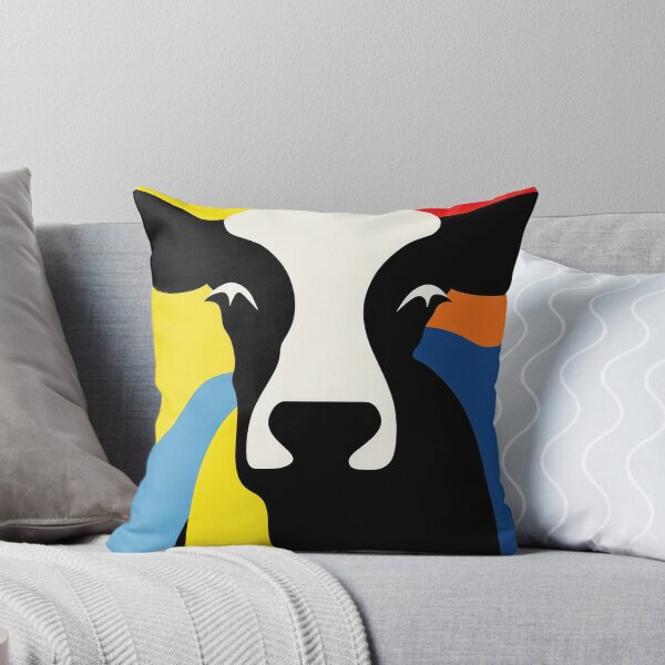 Item preview, Technicolor Cowboy Cow - Modern Minimalist Art Print designed and sold by PinkNomad.