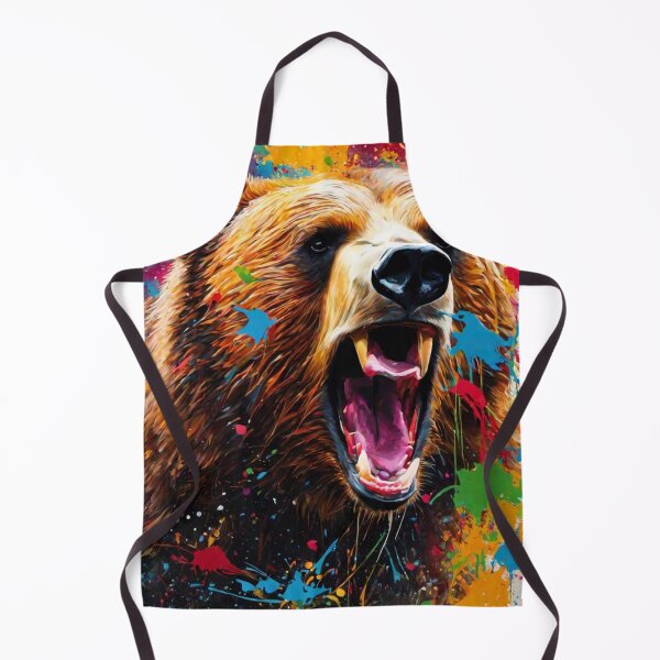 Item preview, The graffiti artwork depicts a majestic bear rendered in vibrant colors. designed and sold by Best-Art-32.