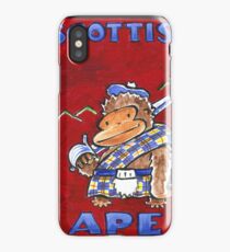 Scottish Ape on Red iPhone Case