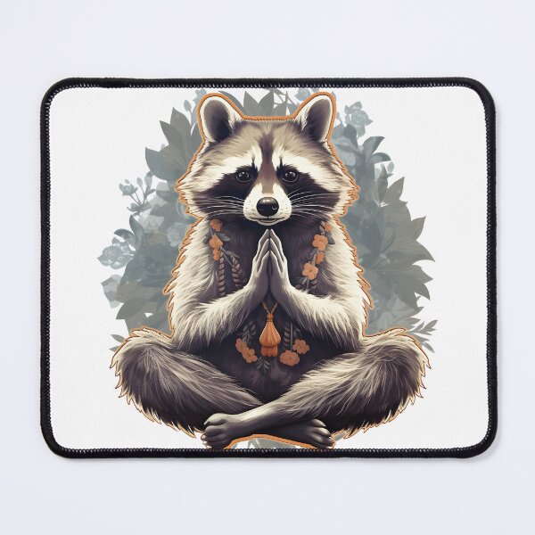 Item preview, Meditation yoga raccoon designed and sold by AngelinaBezm.