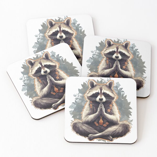 Item preview, Meditation yoga raccoon designed and sold by AngelinaBezm.