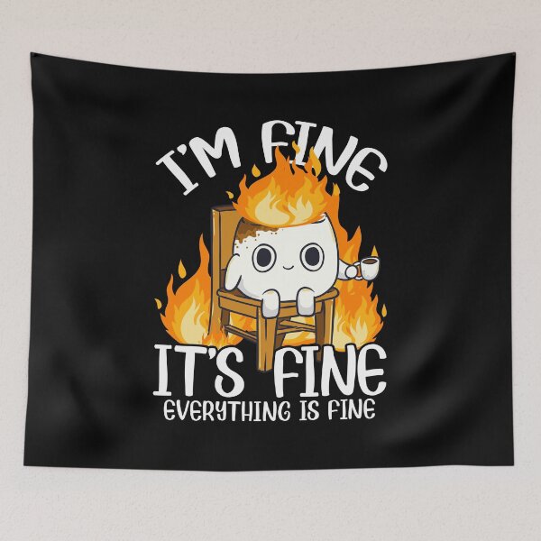 Item preview, Marshmallow I'm Fine Meme Outdoor Men Kids Women Camping designed and sold by KsuAnn.