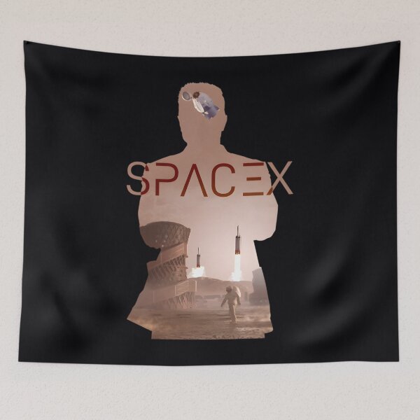 Artikelvorschau, SpaceX Elon Musk Marskolonie-Silhouette entworfen und verkauft von wttwcbxf55.