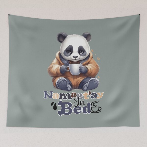 Item preview, Cute kawaii Panda with a cup of coffee  designed and sold by Tsifra.