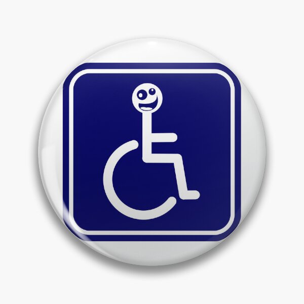 Item preview, Disabled Blue Badge with crazy face emoji designed and sold by Sue Davie.