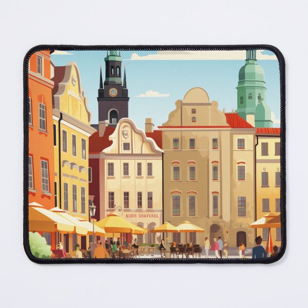 Item preview, A Vintage Travel Illustration of Stockholm - Sweden designed and sold by GoodOldVintage.