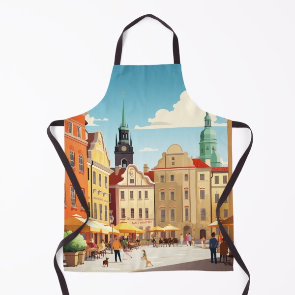 Item preview, A Vintage Travel Illustration of Stockholm - Sweden designed and sold by GoodOldVintage.