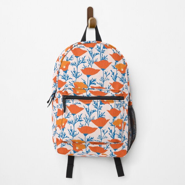 Item preview, California Poppy Orange Blue designed and sold by Insvy Design Studio.