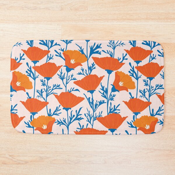 Item preview, California Poppy Orange Blue designed and sold by Insvy Design Studio.