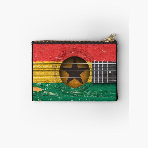 Item preview, Old Vintage Acoustic Guitar with Ghana Flag designed and sold by JeffBartels.