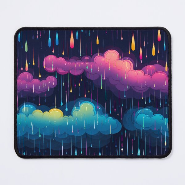 Item preview, Colorful Rain Clouds Dark Background Pattern designed and sold by The Bla in My Brain.