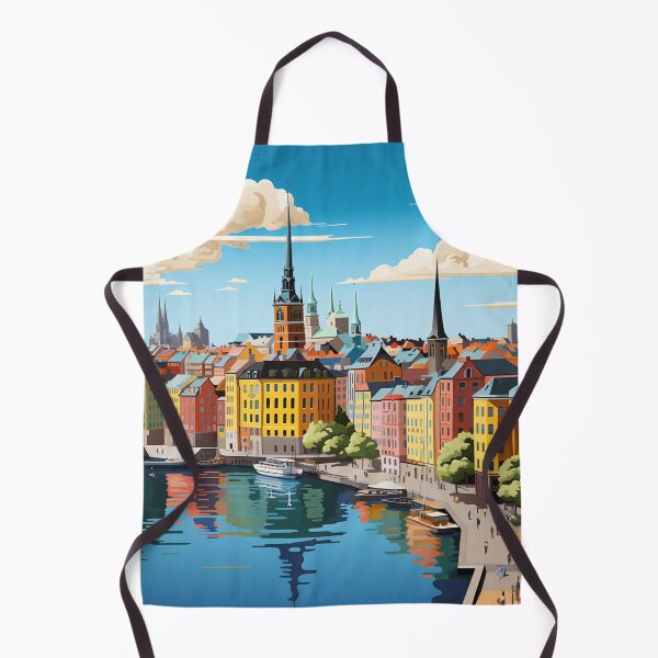 Item preview, Una impresión de viaje de arte pop de Estocolmo - Suecia designed and sold by StudioRedKoala.