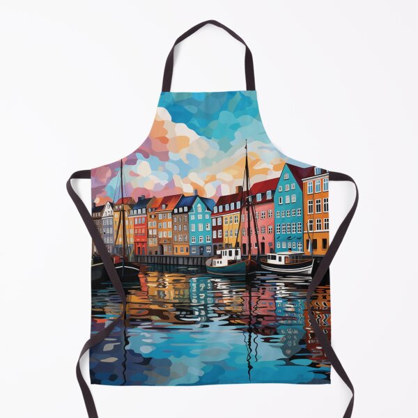 Item preview, Una impresión de viaje de arte pop de Copenhague - Dinamarca designed and sold by StudioRedKoala.