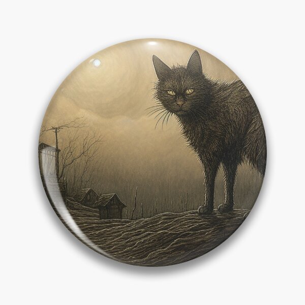 Item preview, Angry dark cat and the moon designed and sold by ladarkepoque.
