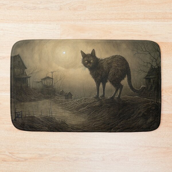 Item preview, Angry dark cat and the moon designed and sold by ladarkepoque.
