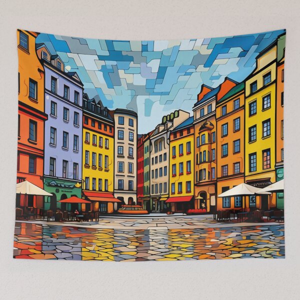 Item preview, A Pop Art Travel Print of Warsaw - Poland designed and sold by StudioRedKoala.