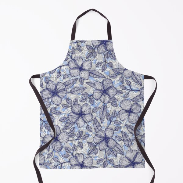 Item preview, Indigo Summer - a hand drawn floral pattern designed and sold by micklyn.