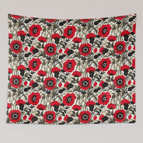 Item preview, Modern design reminiscent of floral motifs with poppies designed and sold by Pflugart.