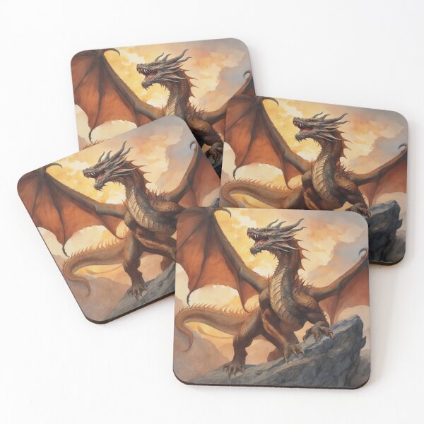 Artikelvorschau, Alte Drachen brüllen Aquarell entworfen und verkauft von ArtbyAdrian.